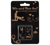 Set de dés érotiques pour couples (4 pièces, noir)