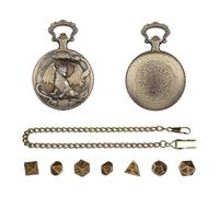 Set de Dés - Jouet Polyédrique en Métal avec Un Boîtier de Montre de Poche | Ensemble de 7 Dés Polyédriques | pour Joueur, Débutant, Adultes, Fête, Maison, Voyage, Vacances,