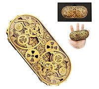 Set de Dés Métalliques 7 en 1 Thème Wheel of Time avec Boîte Cadeau, pour Dungeons and Dragons, Dés Polyédriques JDR Fantasy, Accessoires de Jeu de Rôle (Or Ancien)