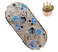 Set de Dés Métalliques 7 en 1 Thème Wheel of Time avec Boîte Cadeau, pour Dungeons and Dragons, Dés Polyédriques JDR Fantasy, Accessoires de Jeu de Rôle (Argent Bleu)