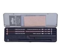 Set de dessin - 4 crayons et 4 fusains Noir G