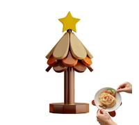 Set de dessous de plat en bois isolant pour sapin de Noël | Lot de dessous de verre antidérapants pour cuisine, appartement, chambre à coucher, poêle, tasse, assiettes, bol
