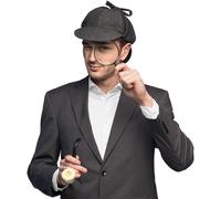 Set de détective pour déguisements, accessoires pour carnaval, set de costume, casquette, loupe et sifflet, fête de carnaval, JGA