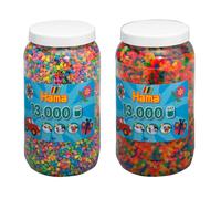 Set de deux pots de perles à repasser (env. 26000) multicolore TU