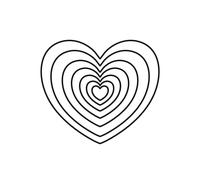 Set de Dies - ARTEMIO - Coeurs - Découpe et gaufrage - Compatible avec papier et tissu - Pour adultes