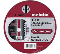 Set de disques à tronçonner en inox Metabo 616359000 Diamètre 125 mm 10 pc(s)