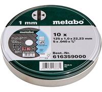 Metabo Boîte métal 10 disques à tronçonner Acier inoxydable 125 x 1 mm (Import Allemagne)