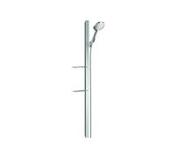 Ensemble de douche Hansgrohe Raindance Select S120 chromé 27646000, avec barre de douche de 150 cm et 2 étagères.