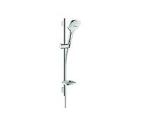 hansgrohe Raindance Select E - Ensemble de douche 120 3jet EcoSmart avec barre de douche 650 mm blanc / chrome