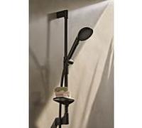 Set de douche à main Hansa 4717012033 mural, Ø 110 mm, 3 jets, noir mat
