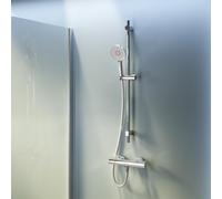 Set de douche AM.PM : thermostat de douche & set de douche Set de douche : douchette, barre de douche et thermostat Thermostat de douche, F408XA46, chrome