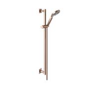 Set de douche KEUCO IXMO 59587290802 or rose brossé, rosaces carrées, 3 types de jets