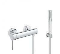 Set de douche Mitigeur monocommande 1/2’’ Essence + Douchette stick 1 jet Euphoria Cosmopolitan, Chrome (33636001-Euphoria)