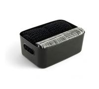 Set de douche - TODAY - UTILITY - Panier, tapis, rideau - Black