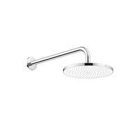 Set de douche universel Duravit, bras de douche 410 mm, douche de tête ((Ø 230 mm), ronde, robinetterie à angle réglable, chromé/blanc