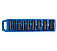 Set De Douilles À Chocs Profonds Laser 1/2"D 9 Pièces Hexagone 10 À 24 Mm 1749