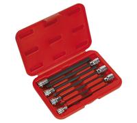 Set De Douilles Hexagonales Sealey 7 Pièces 3/8" Carré 150Mm Métrique AK62255