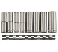 Set de douilles longues sur rail 1/2 8 pcs Teng Tools M12086