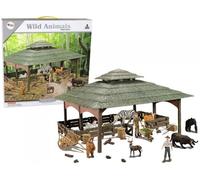 Set de ferme et d'étable pour animaux Set de construction d'une clôture et d'une remise pour figurines, Taille:UNIVERSELLE
