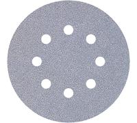 Set de feuilles abrasives pour ponceuse excentrique avec bande auto-agrippante, perforé Wolfcraft 1156100 Grain 40, 80, 120 (Ø)