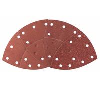 Set de feuilles abrasives pour ponceuse Multi avec bande auto-agrippante, perforé Bosch Accessories 2607017112 Grain 40, 80, 120