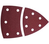 Set de feuilles abrasives pour ponceuse Multi avec bande auto-agrippante, perforé Wolfcraft 3118000 Grain 40, 80, 120 Cote dencoignure 95 mm 15 pc(s)