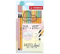Set De Feutres Pen 68 Et Point 88 Pastellove, Étui
