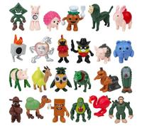 Set de figurines d'action Brainrot italien, 1-2 pouces, 3D Tung Tung Tung Sahur figure jouet, Tralalero Tralala animaux Brainrot italiens, requin créatif, singe et plus de jouets décorations de bureau