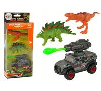 Set de figurines de dinosaures voiture fusée vert