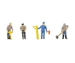 SET de figurines H0 avec mini-effet sonore pour les ouvriers de voie et les trémolo Faller 180238 G