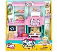 Little Live Pets Set de Jeu Mama Surprise Families Clinique pour bébés, Découvre 3 bébés Retrievers, Set de Jeu Double Face (27,8 cm × 23,8 cm), Nourris, Lave et Joue, Cadeau Amusant pour Les Enfants