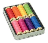 Set de fils à coudre - GÜTERMANN - Couleurs vives - 8 bobines - 100% polyester - 100 m par bobine