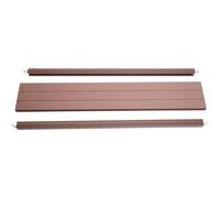 Set De Finition Pour Brise-Vue En Wpc Sarthe, Profil De Finition Brise-Vent, Poteaux En Aluminium 90cm, Brun Marron