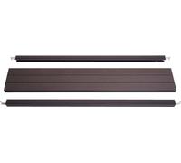 Set de finition pour brise-vue WPC Sarthe, profil de finition brise-vent, poteaux en aluminium ~ 90cm, anthracite