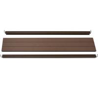 Set de finition pour brise-vue WPC Sarthe, profil de finition brise-vent, poteaux WPC ~ 90cm, brun