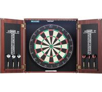 Set de fléchettes - Cible de taille officielle 45x3,8 cm - Fléchettes MDF et éclairage LED - Accessoires de jeu de fléchettes professionnel