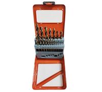 Set de forets hélicoïdaux M35 19 pièces, 1-10 mm HSS Co DIN 338 - Forets pour métal et inox, adapté à l'acier inoxydable, acier, fonte, aluminium - Coffret métallique
