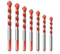 Set de forets multi-usages，7 pièces Ø 3,4,5,6,8,10,12 mm Set de forets universels professionnel pour bois, tôles, placoplâtre, acier (inoxydable), maçonnerie et autres pour perceuses