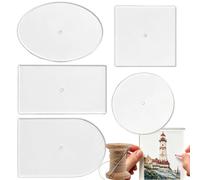 Set de gabarits acryliques 5 Pièces, Guide de Centrage Précis et Rapide | Gabarit de Positionnement et de Traçage pour Travaux d'Aiguille pour atelier ureau à domicile, projets DIY, lois