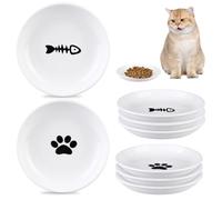 Set de Gamelle Chat Ceramique, 6 Pièces Gamelle pour Chat en Céramique, Gamelle Ceramique Chat, Gamelles pour Chats, Gamelle en Céramique pour Chat, Gamelles Chat Céramique pour Petit Animal