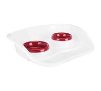 Set de gamelles TRIXIE - Double gamelle avec protection anti-éclaboussures - antidérapante et facile à nettoyer - gamelles amovibles - plastique - différentes couleurs - sélection aléatoire - 24721