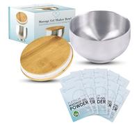 Set de gel de massage Nuru Platinum en poudre | 10 x poudre de massage en sachet de 5g | 1 x bol de 500ml