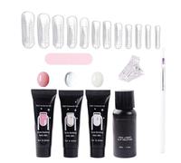 Set De Gel Pour Ongles,3 Couleurs Longue Tenue,Coques de Modelage et Base | pour Femmes, Mère, Copine, Professionnels, Salon à Domicile, Studio et Port Quotidien