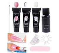 Set De Gel Pour Ongles,Manucure Longue Durée Avec 3 Couleurs - Formes Pour Sculpture Au Gel,Destiné Aux Débutants, Femmes, Mères, Amies, Professionnels, Salon À Domicile Et Port