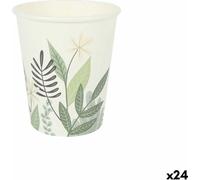 Set de gobelets algon carton à fleurs jetables 10 pièces 250 ml (24 pièces)