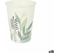 Set de gobelets algon carton à fleurs jetables 8 pièces 330 ml (18 pièces)