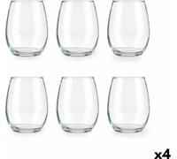 Set de gobelets en verre clair ambré 350 ml (4 pièces)
