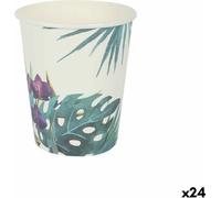 Set de gobelets jetables algon carton jetable tropical 10 pièces 250 ml (24 pièces)