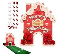 Set de Golf Gingerbread | Activités de Putting pour la Fête de la Saint-Valentin,Parcours de Golf avec Canne en Sucre d'Orge et Balles,pour Fêtes, Anniversaires, Nuits en Intérieur, Maison et