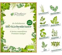 Set de graines d'herbes aromatiques BIO, 8 graines d'herbes aromatiques de cuisine populaires, graines BIO, pour jardin et balcon Jardin d'herbes aromatiques